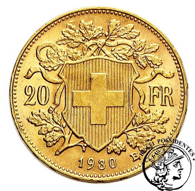 Szwajcaria 20 franków 1930 B &quot;Vreneli&quot; st. 2