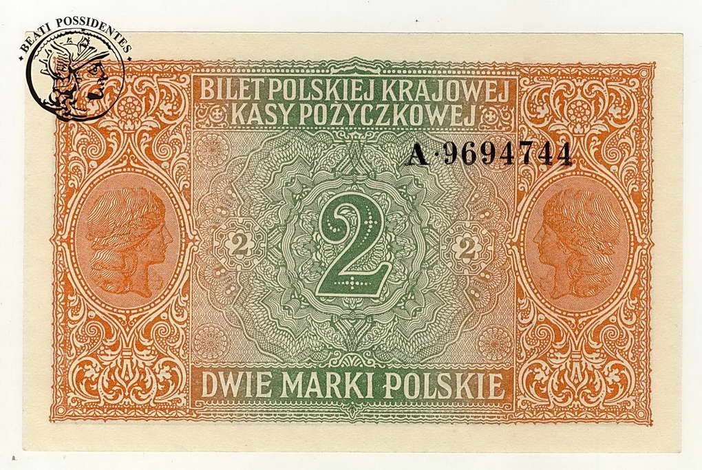 Polska 2 marki polskie 1916 ...Generał seria A st. 1