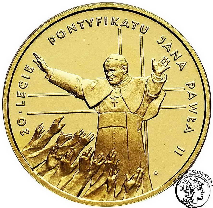 Polska III RP 200 złotych 1998 Jan Paweł II 20 lat Pontyfikatu st.L