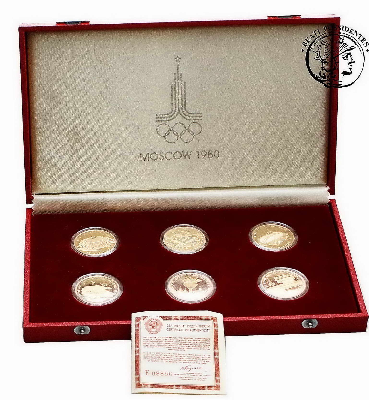 ZSRR Olimpiada Moskwa 1980 zestaw 6 szt x 1/2 Oz Złoto Au st. L