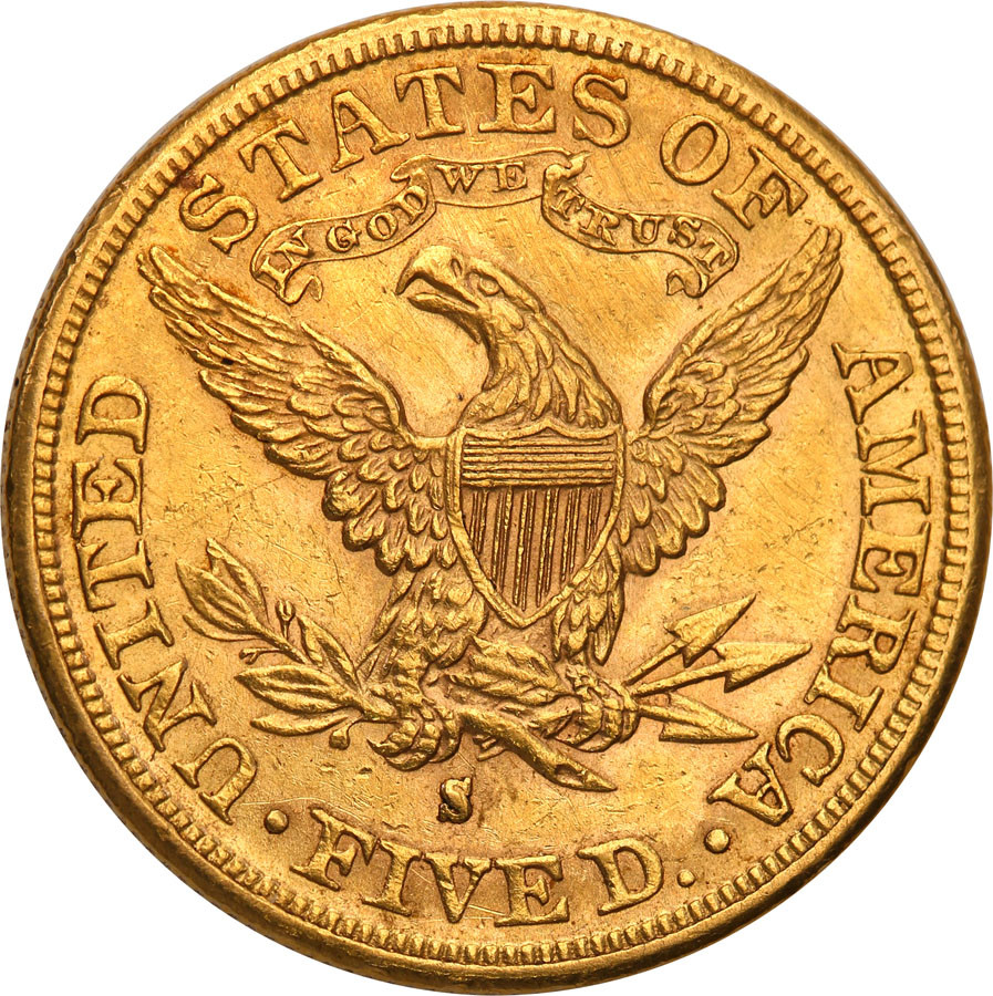 USA 5 dolarów 1882 S San Francisco st. 1-