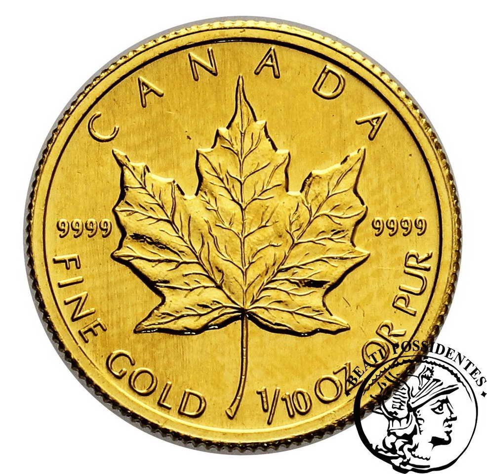 Kanada 5 $ dolarów 1991 1/10 uncji złota