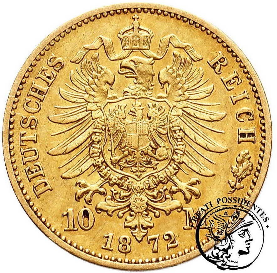 Niemcy Prusy 10 Marek 1872 C Frankfurt st 3