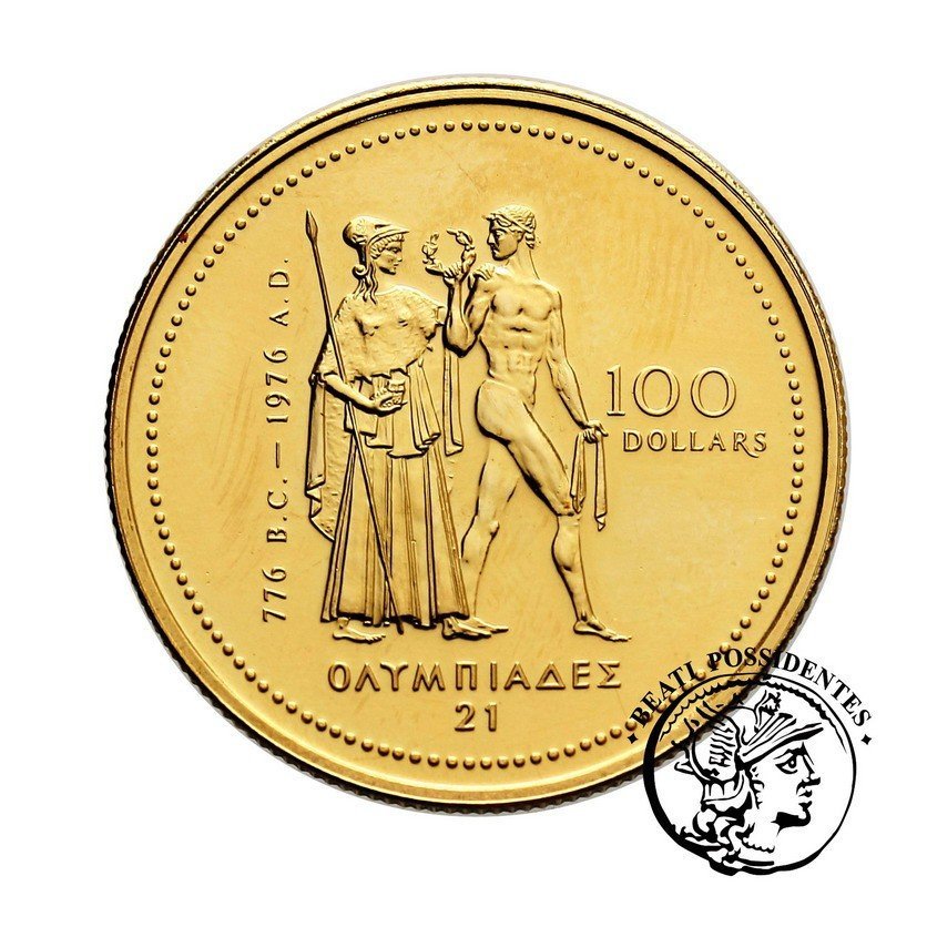 Kanada 100 $ Dolarów 1976 Olimpiada Montreal st. 1/1-