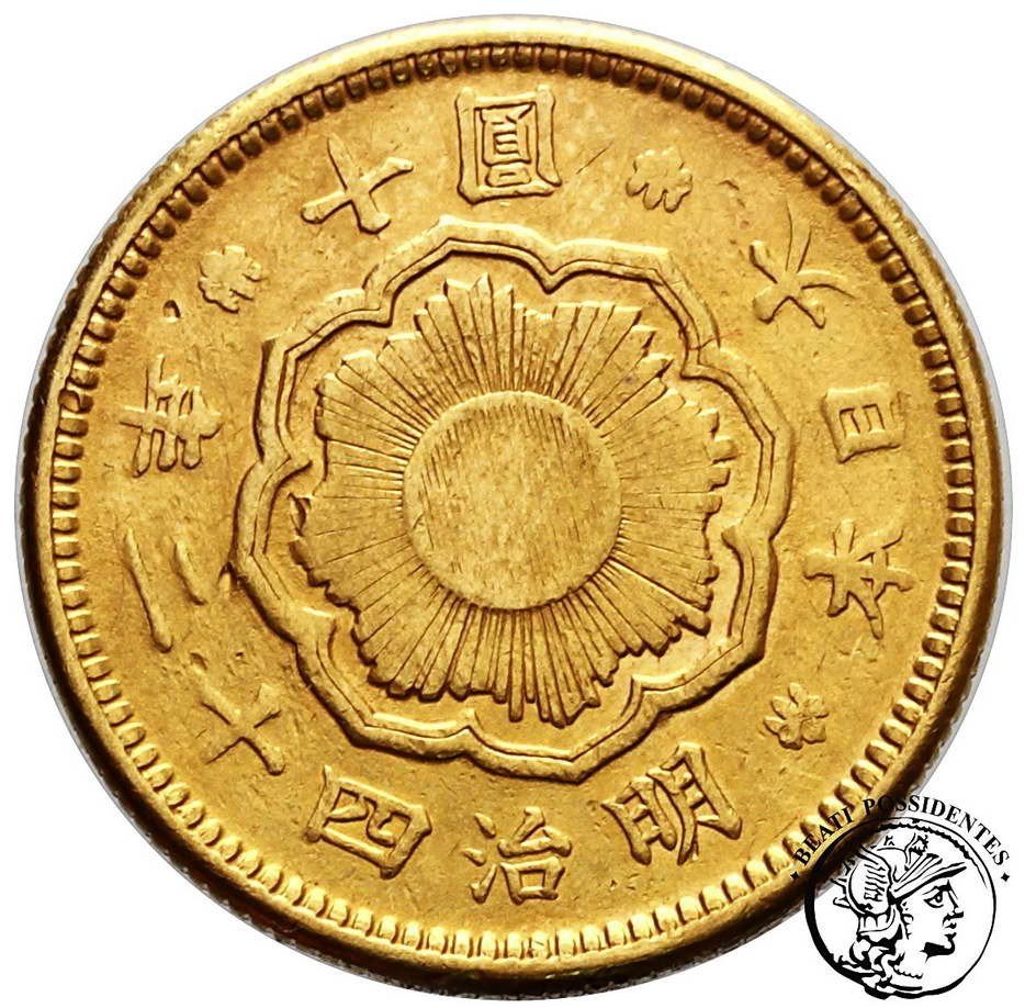 Japonia 10 Yenów 1909 (42 Yr Meiji) st.3
