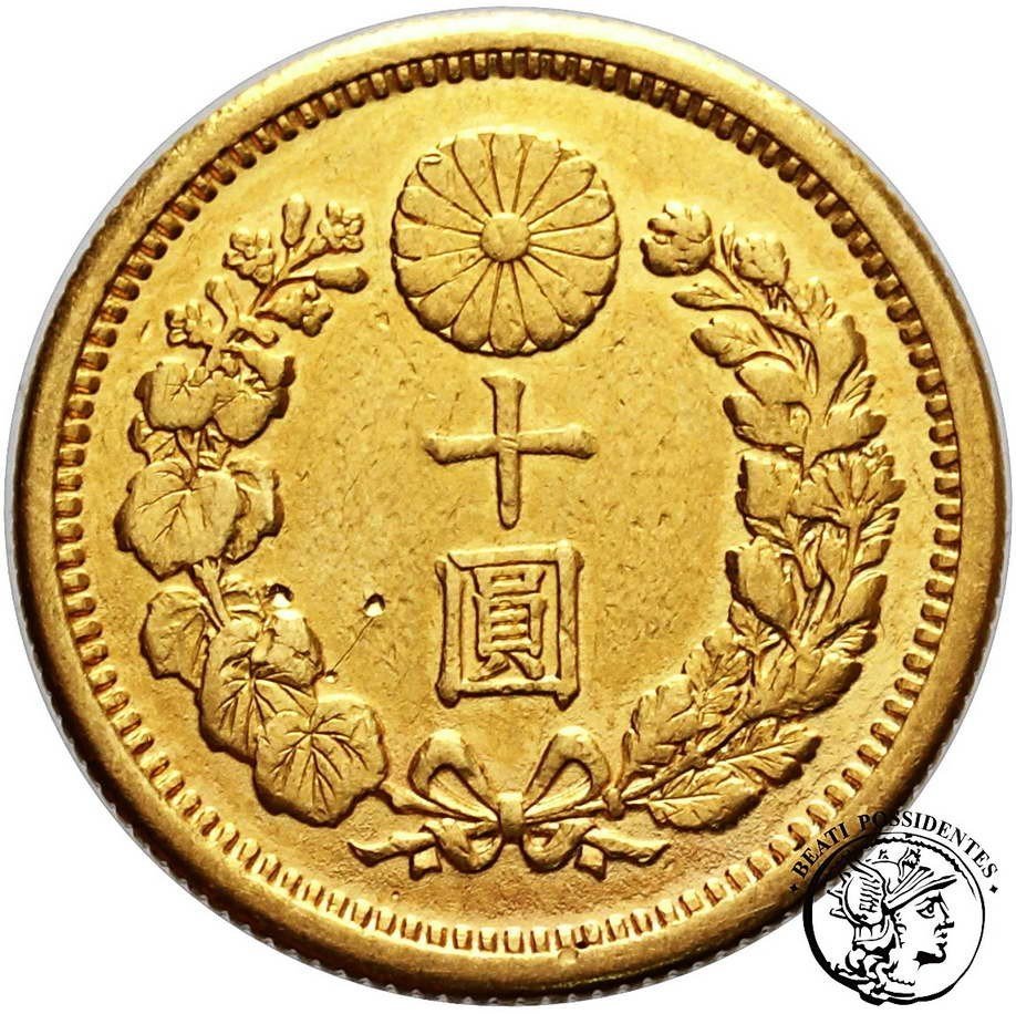 Japonia 10 Yenów 1909 (42 Yr Meiji) st.3