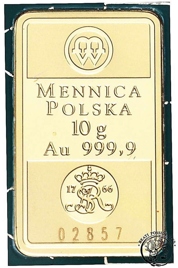 Polska Mennica Polska sztabka 10 g Au .999,9 st.1