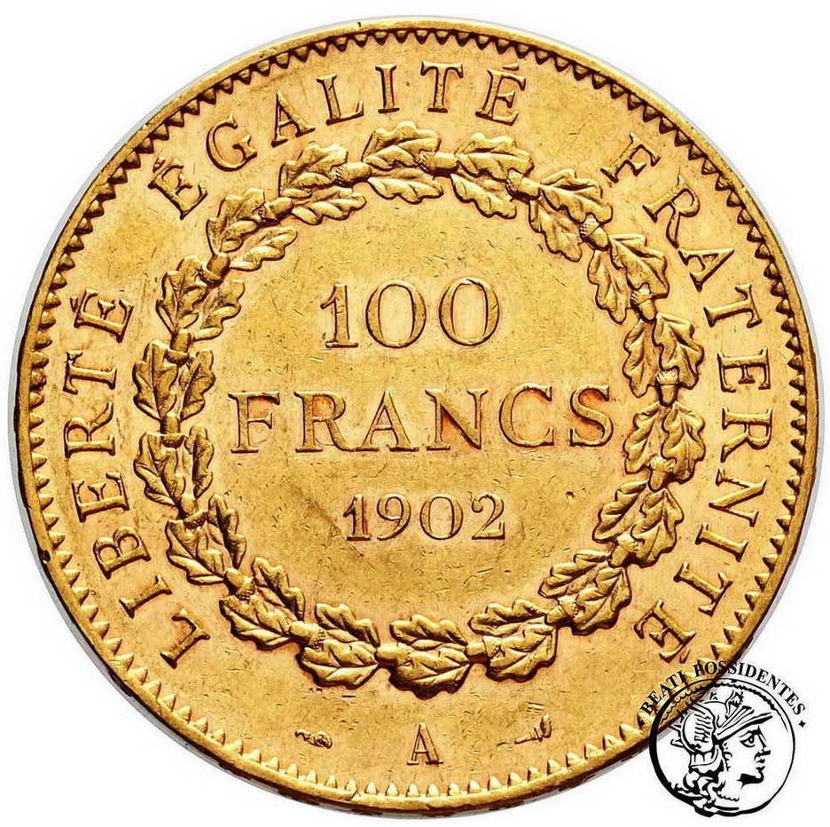 Francja Republika 100 Franków 1902 A Paryż st. 3+