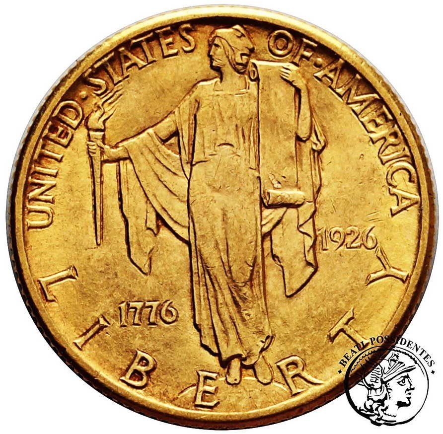 USA 2 1/2 $ dolara 1926 150 lat niepodległości st. 1-