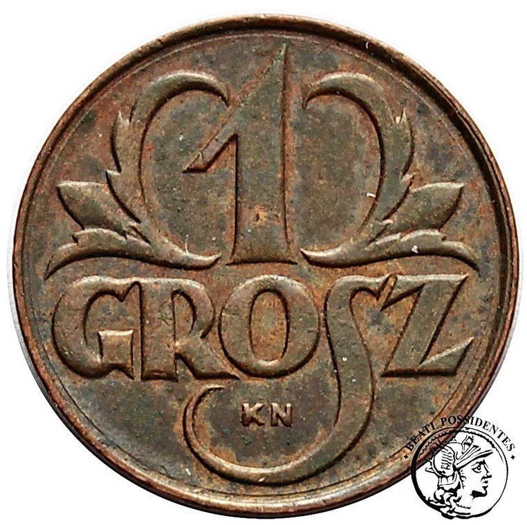 Polska II RP PRÓBA brąz 1 grosz 1923 KN st. 2
