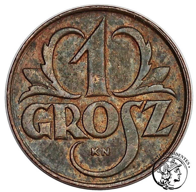 Polska II RP PRÓBA brąz 1 grosz 1923 KN st. 2