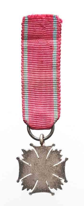 Miniatura Srebrnego Krzyża Zasługi II RP