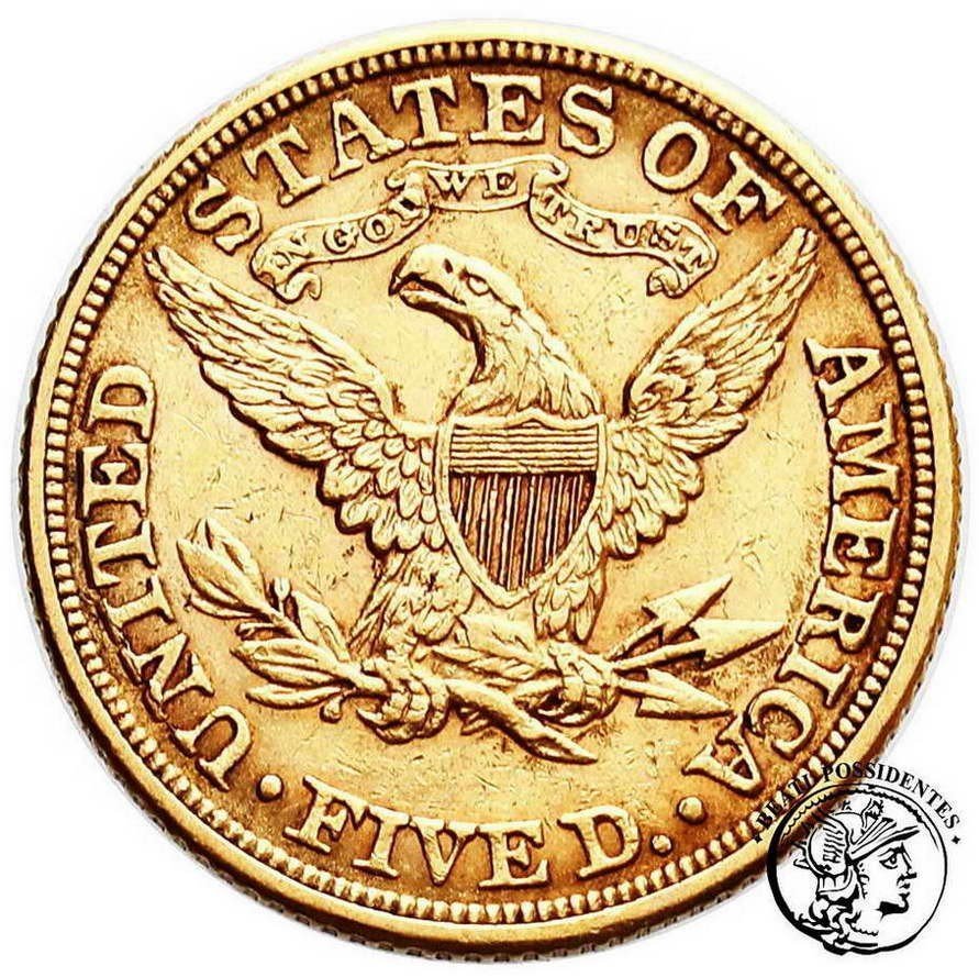 USA 5 $ Dolarów 1881 Filadelfia st.3