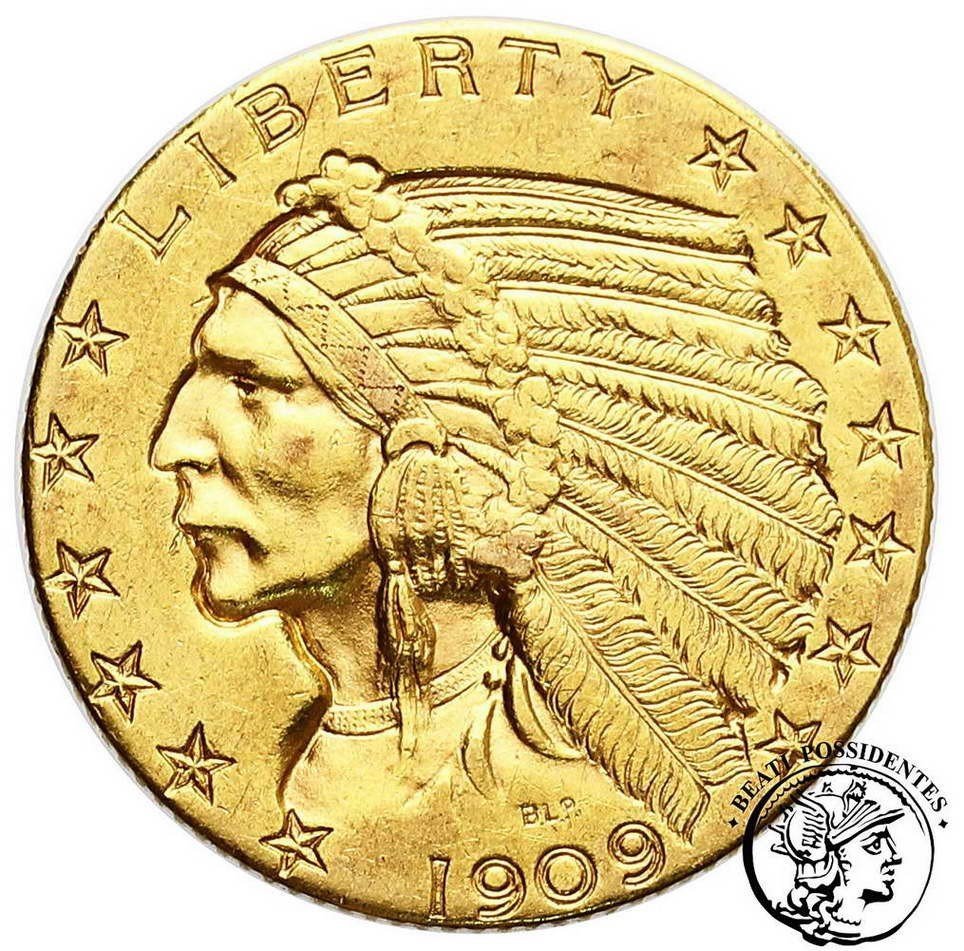 USA 5 $ 1909 Denver Indianin st.3+