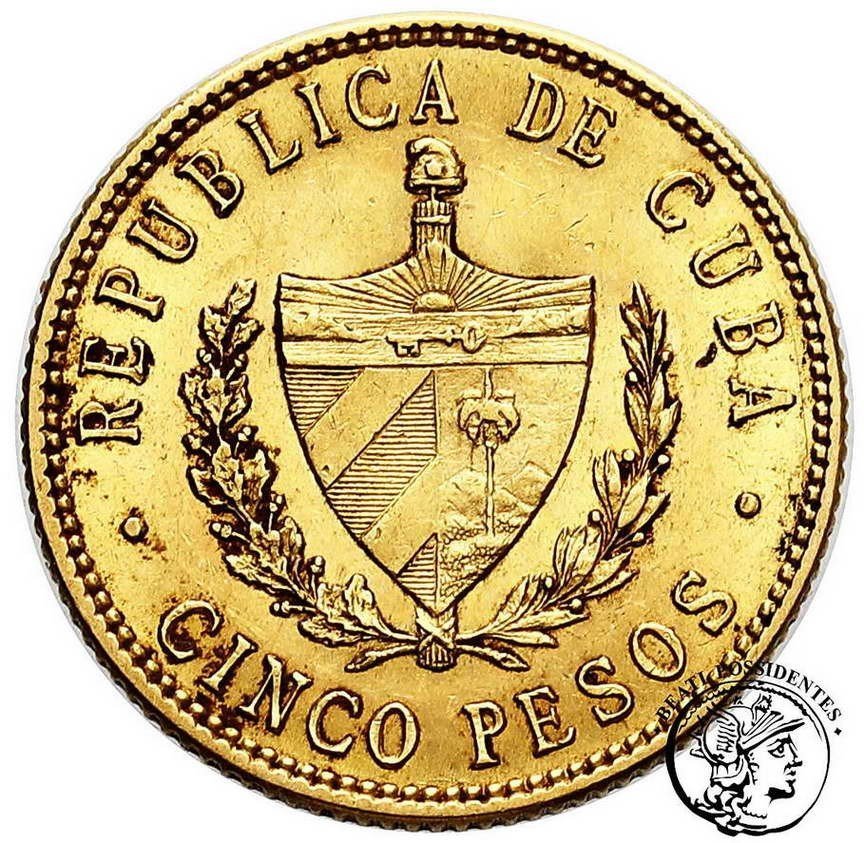Kuba Republika 5 Peso 1916 Filadelfia st. 2