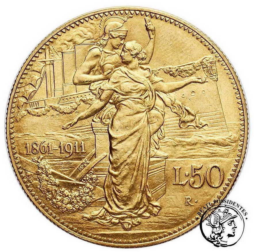Włochy Wiktor Emanuel III 50 Lirów 1911 st. 2+