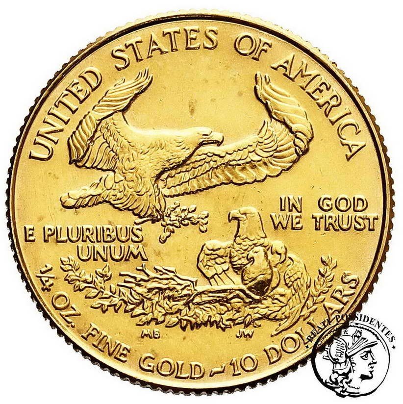 USA 10 dolarów 1986 Liberty (1/4 Oz Au) st. 1-