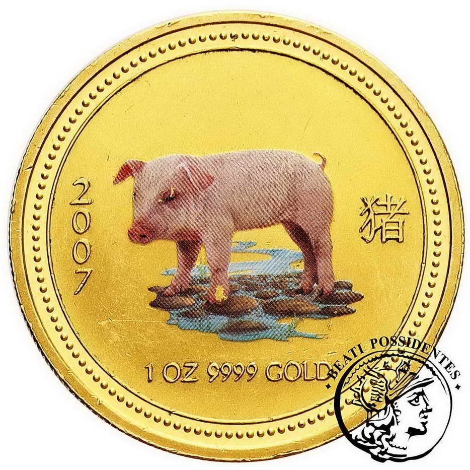 Australia Elżbieta II 100 Dolarów 2007 Rok Świni st.1-