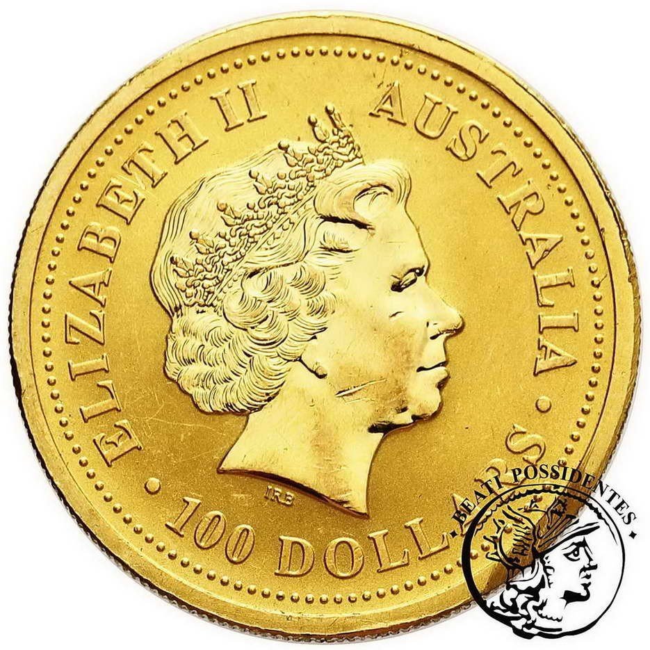 Australia Elżbieta II 100 Dolarów 2007 Rok Świni st.1-