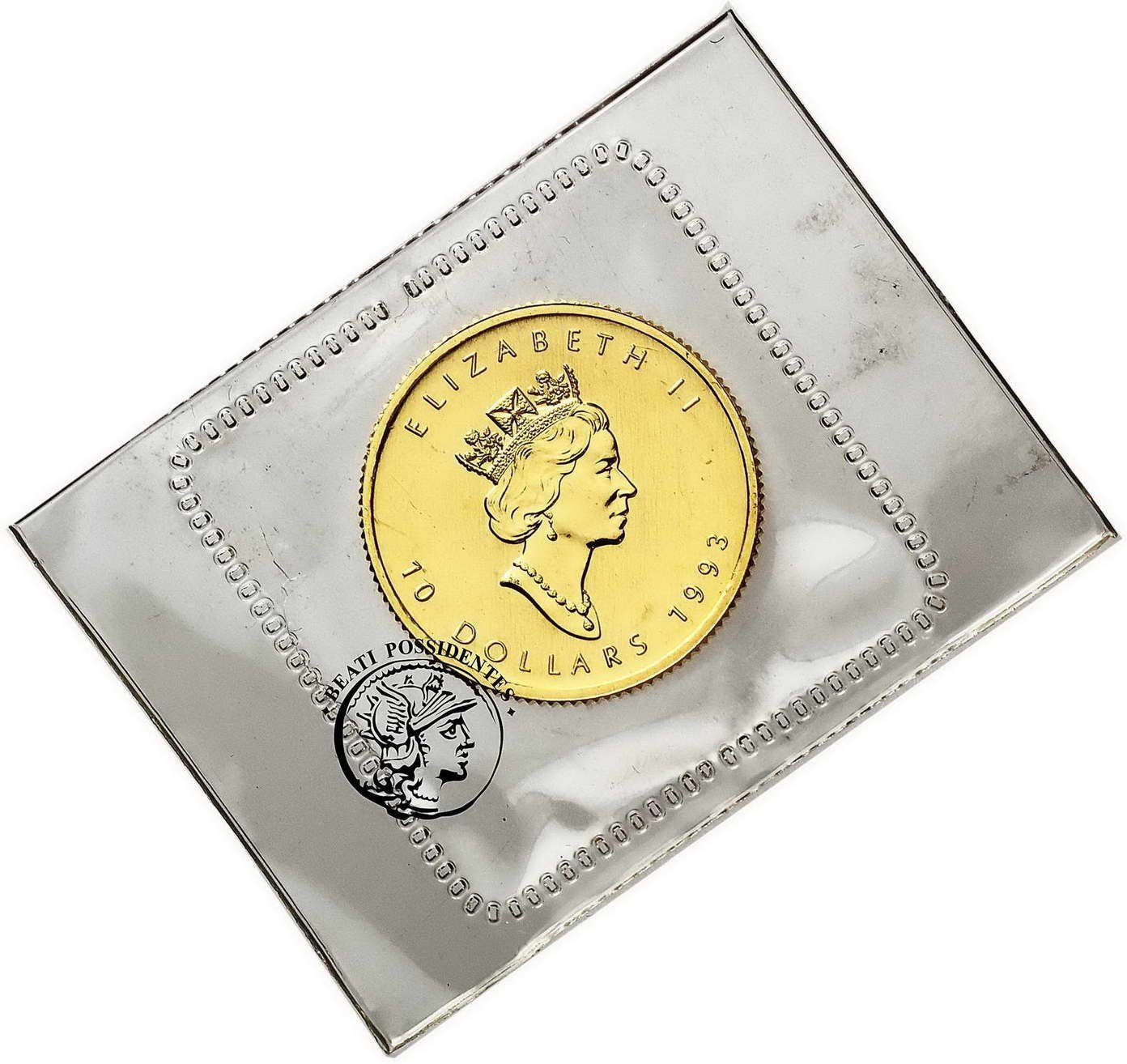 Kanada Elżbieta II 10 Dolarów 1993 1/4 oz Au .999 st.1