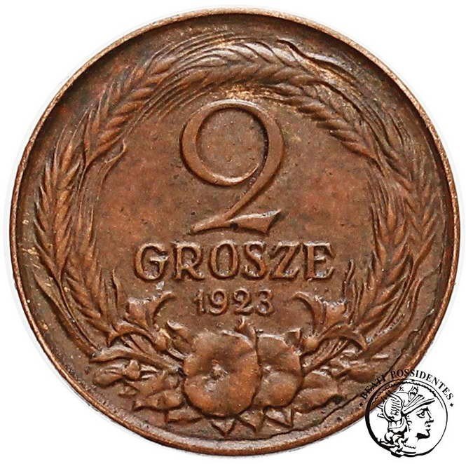 Polska II RP PRÓBA Brąz 2 Grosze 1923 st. 1