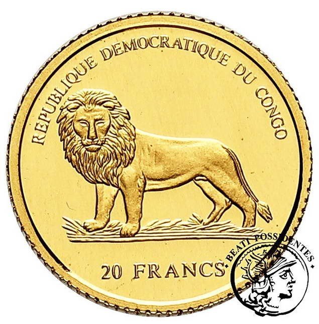 Kongo 20 Franków 2003 Jan Paweł II st.L