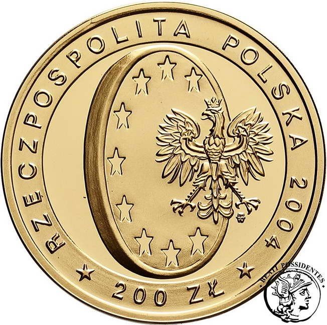 Polska III RP 200 zł 2004 Wstąpienie Polski do Unii Europejskiej st.L