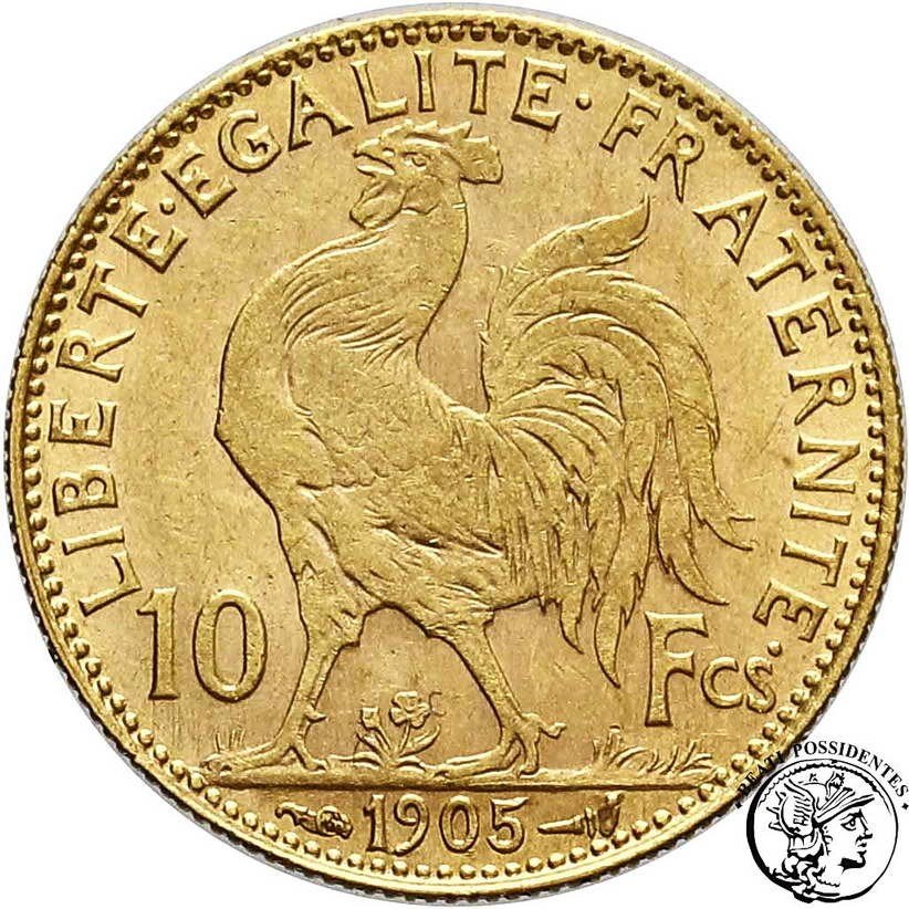 Francja 10 Franków 1905 III Republika st. 2-