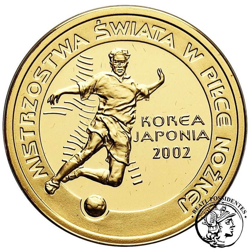Polska III RP 100 złotych 2002 MŚ w PN Korea - Japonia st. L