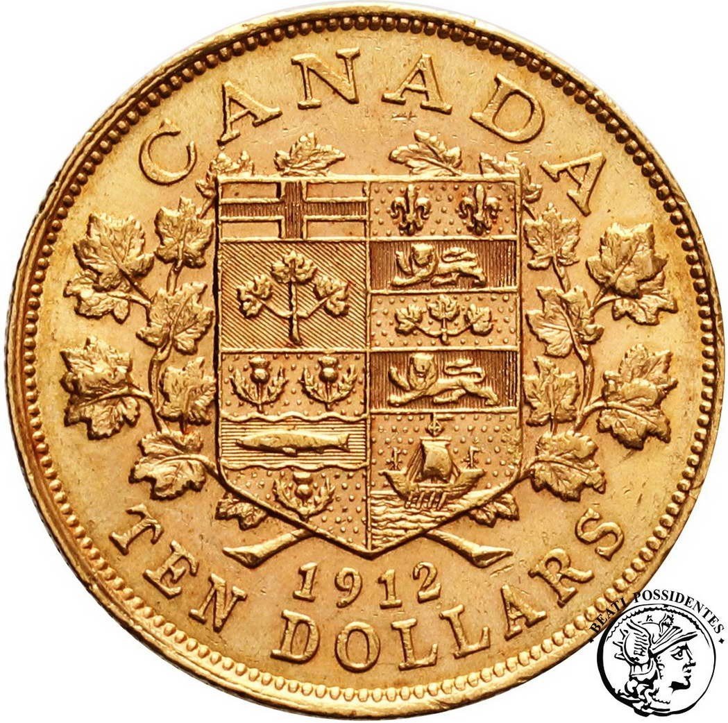 Kanada Jerzy V 10 dolarów 1912 st. 3+/2-