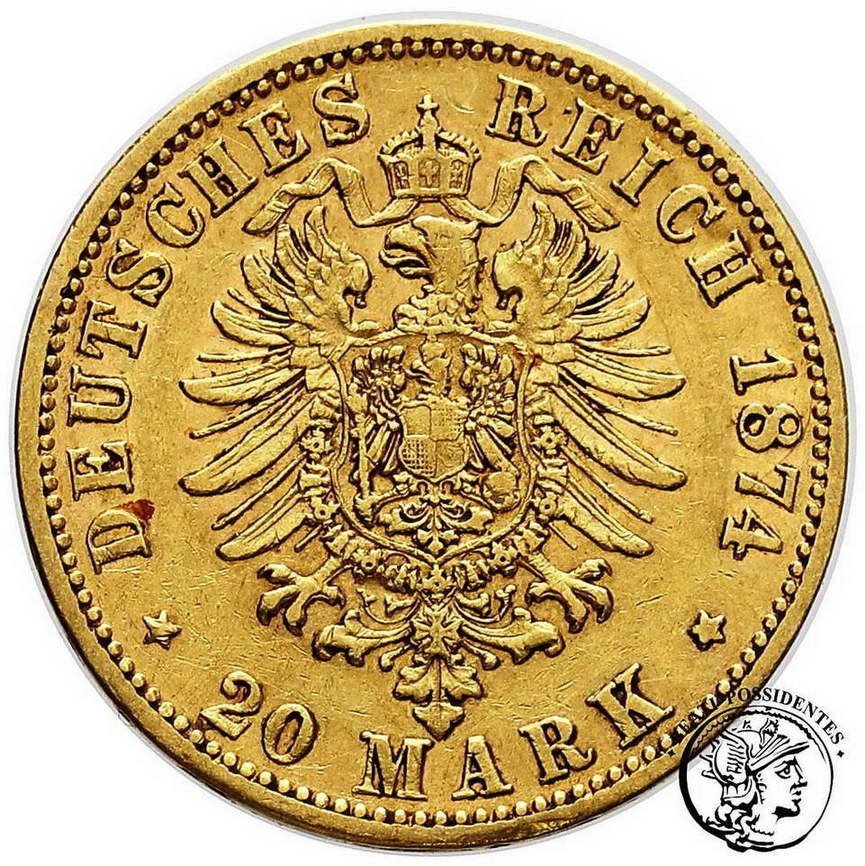 Niemcy Ludwik II 20 Marek 1874 D Monachium st.3