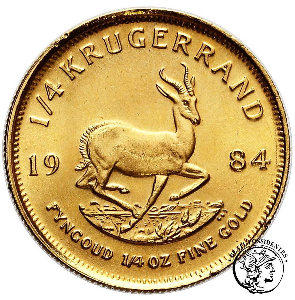 Republika Południowej Afryki 1/4 Krugerranda 1984 st.1