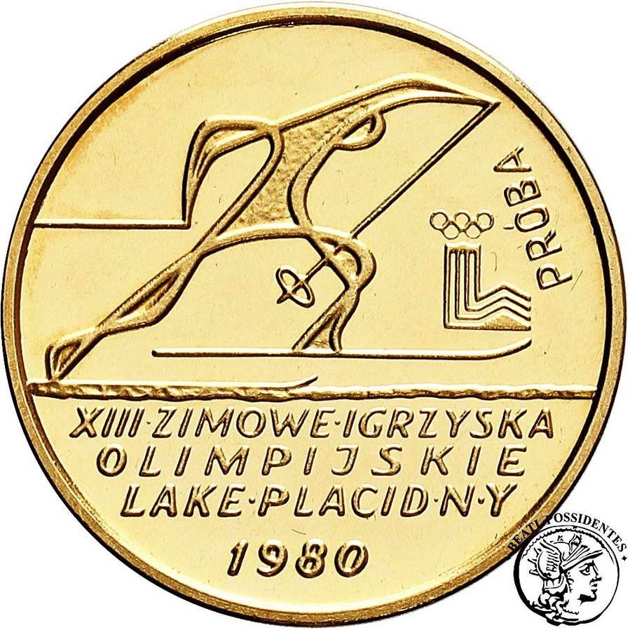 Polska PRL PRÓBA 2000 złotych 1980 Lake Placid st. L-