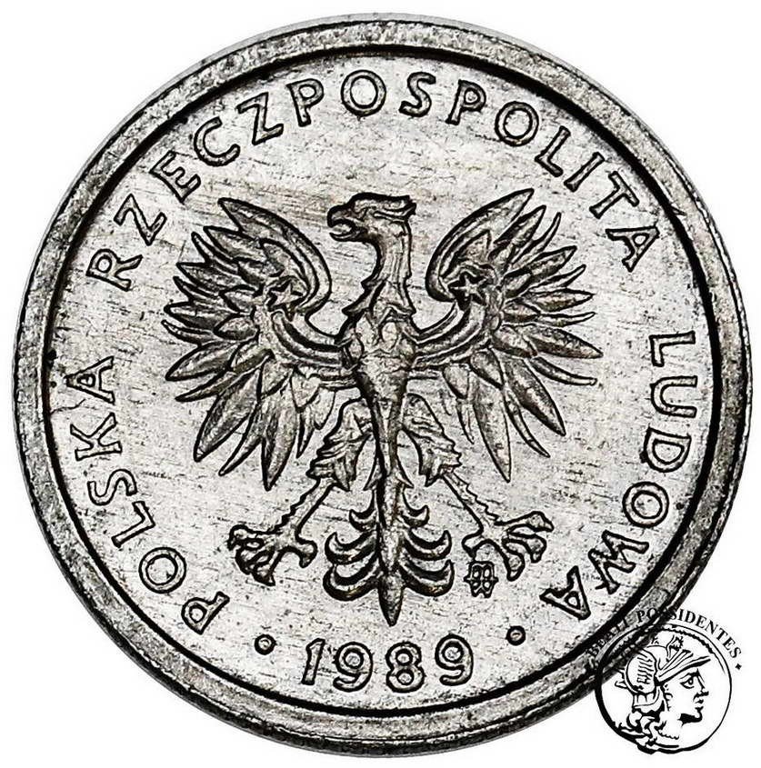 Polska PRL PRÓBA Aluminium 1 złoty 1989 st. 1