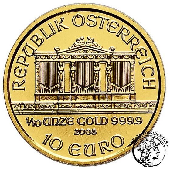 Austria 10 Euro 2008 Filharmonia st.1