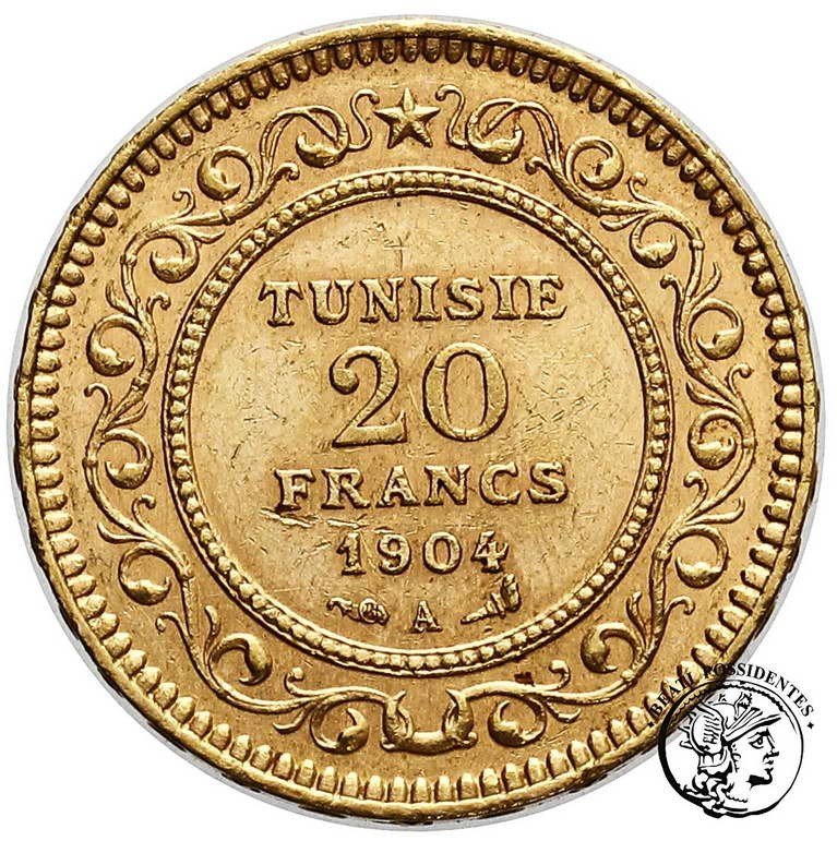 Tunezja 20 Franków 1904 st.2