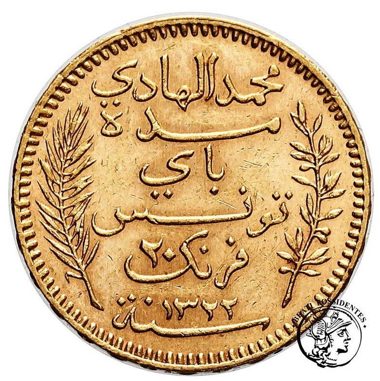 Tunezja 20 Franków 1904 st.2