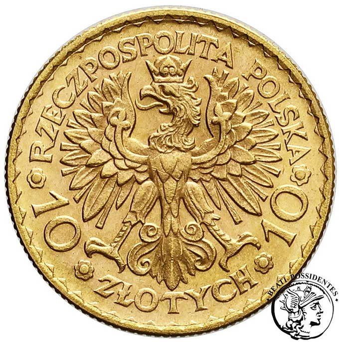 Polska II RP 10 złotych 1925 Chrobry st.1-/2+