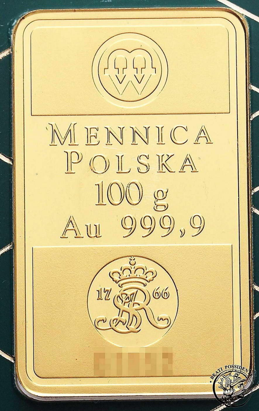 Mennica Polska Sztabka złota 100 g st. 1