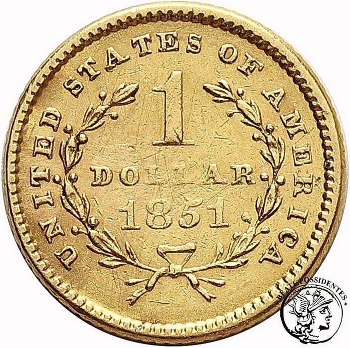 USA 1 Dolar 1851 Filadelfia st. 3