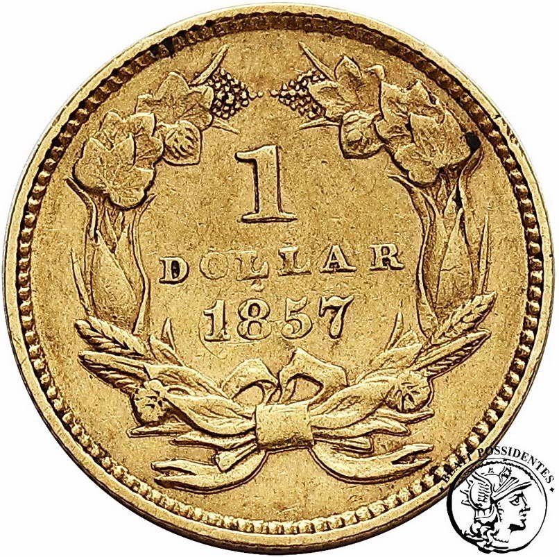 USA 1 Dolar 1857 Filadelfia st. 3