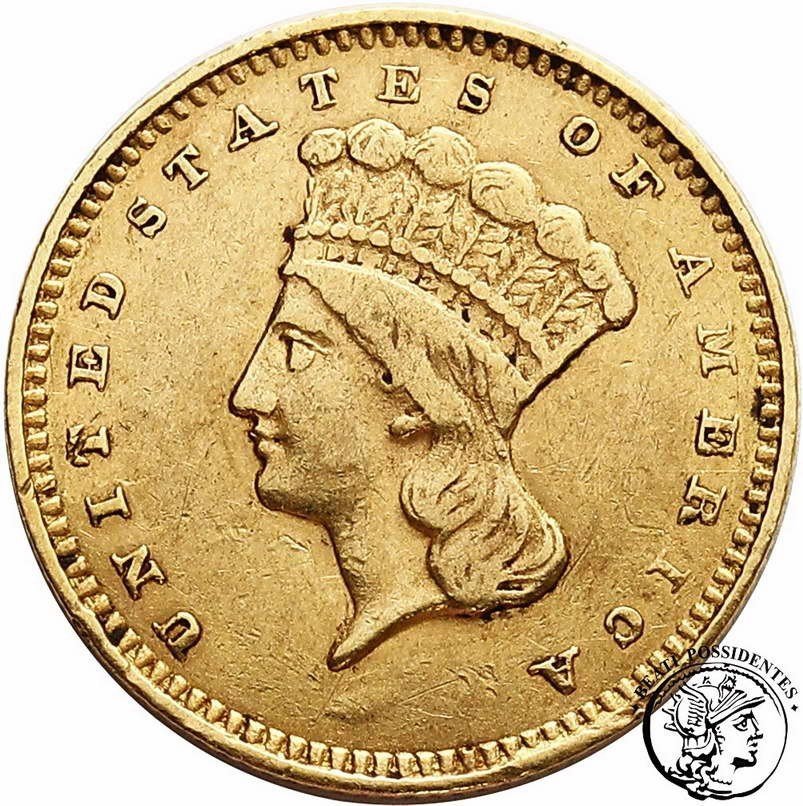 USA 1 Dolar 1857 Filadelfia st. 3