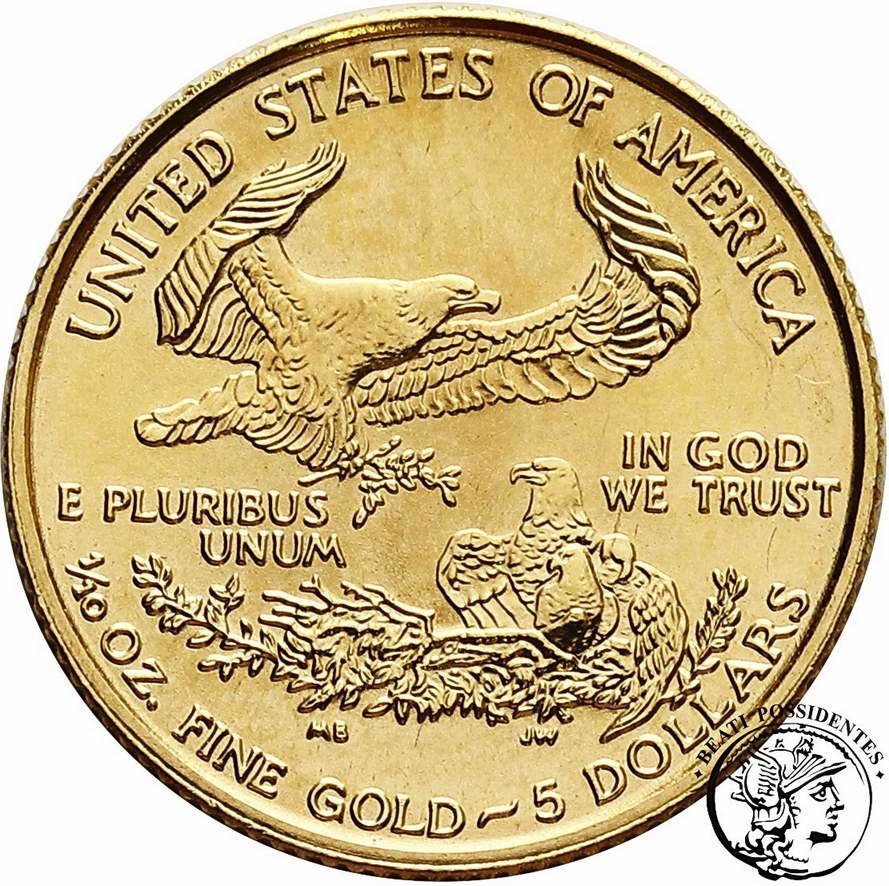 USA 5 dolarów 1997 1/10 Oz Au  st. 1