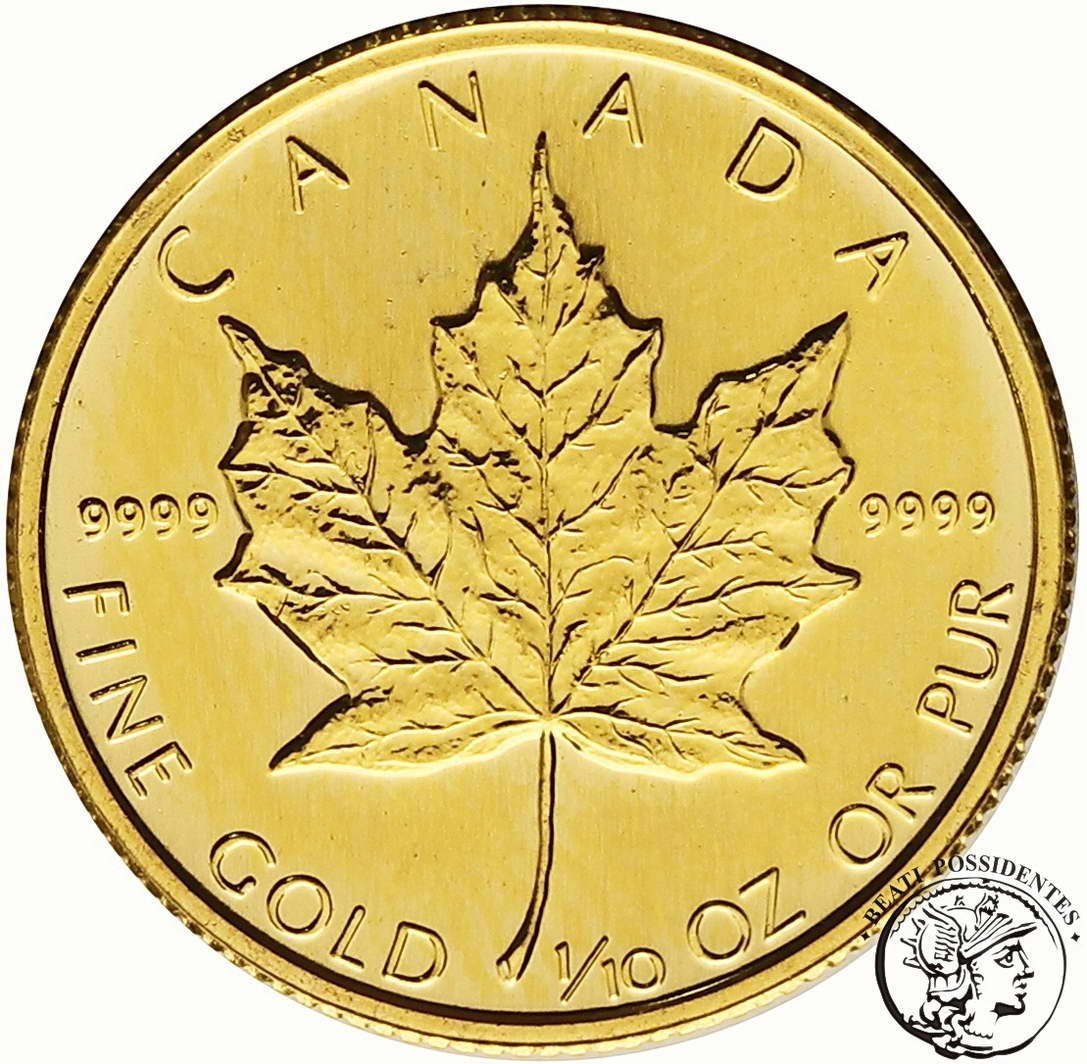 Kanada Elżbieta II 5 dolarów 1986 1/10 Oz st. 1