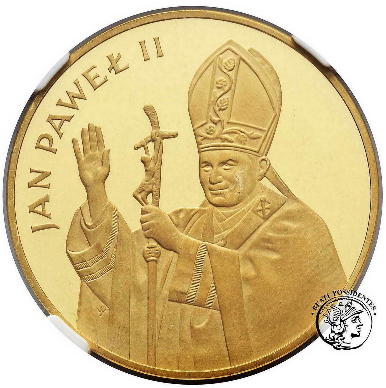 Polska Papież 10 000 złotych 1982 Jan Paweł II st. NGC PF63 Ultra Cameo