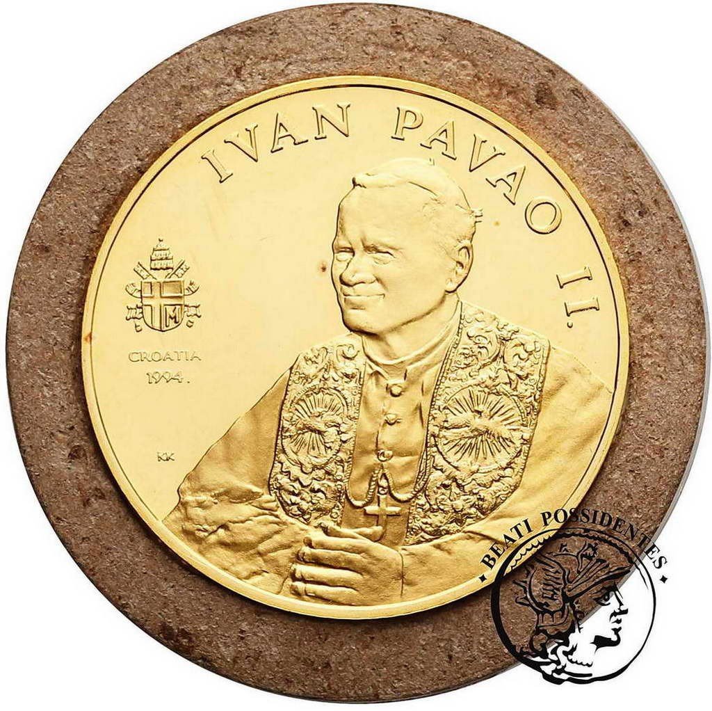 Chorwacja Jan Paweł II 1994 1000 Kuna st. L-/L stempel lustrzany