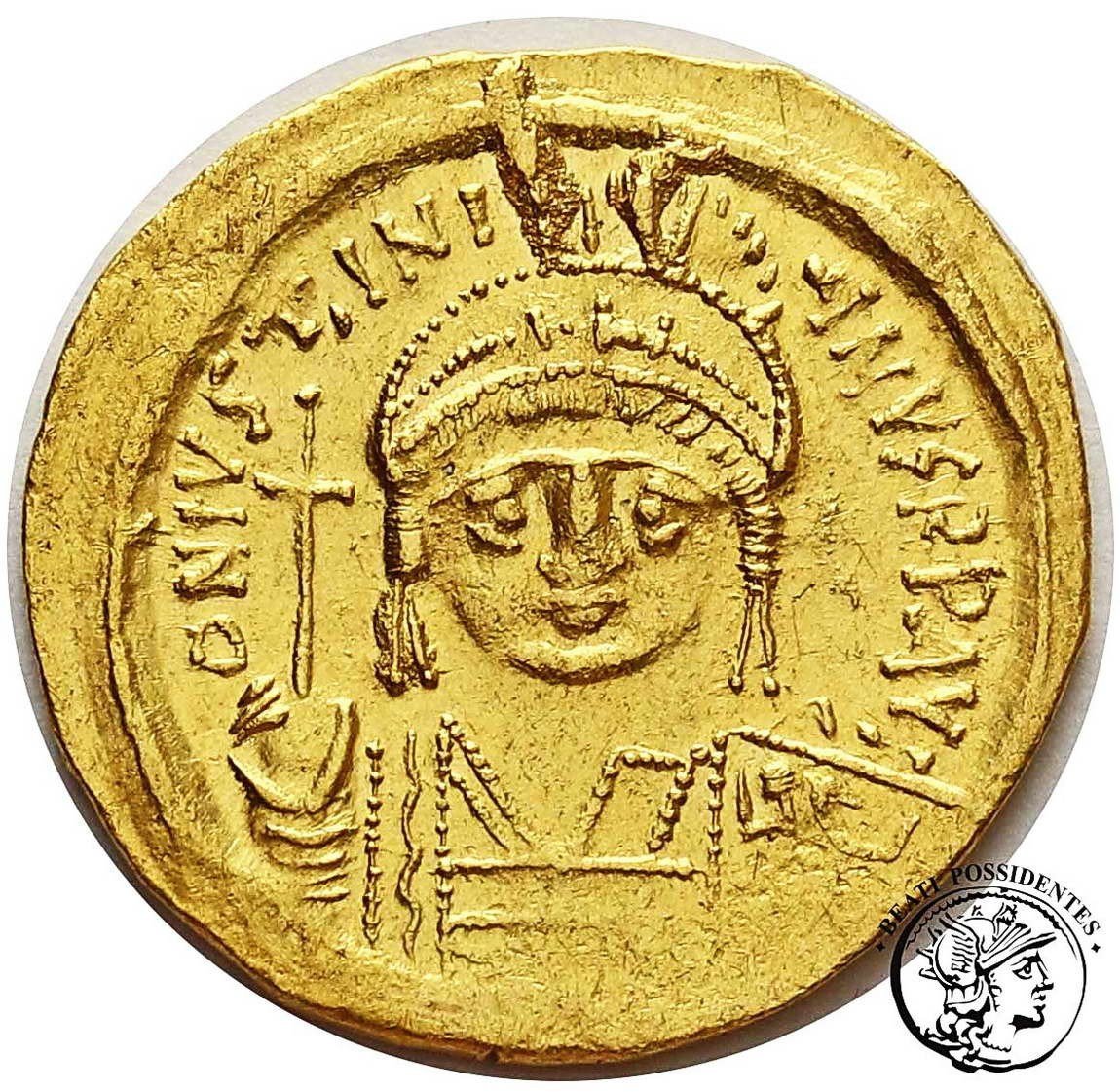 Bizancjum Justynian I 527-565 AV-solidus st. 2+