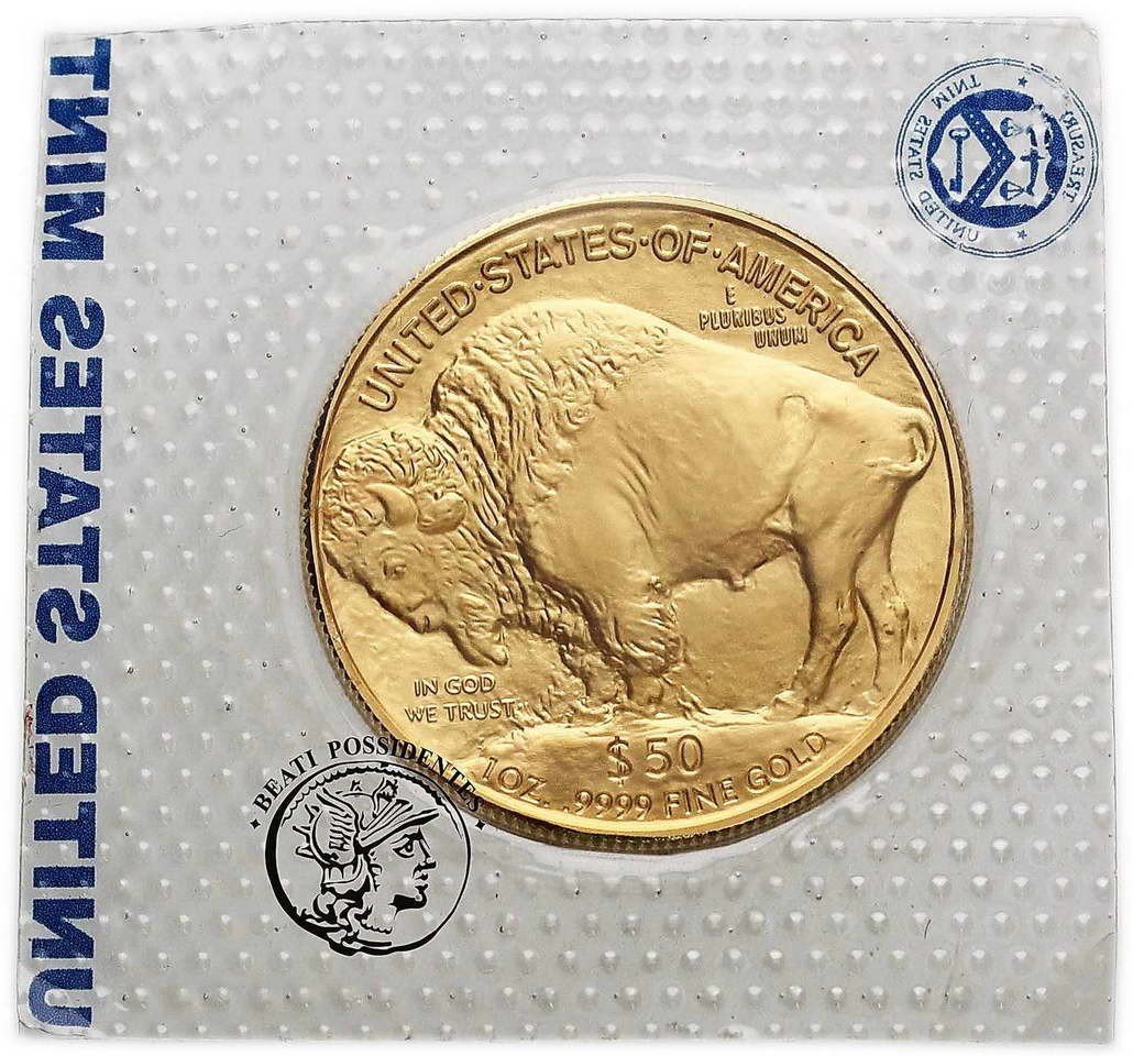USA 50 Dolarów 2007 Buffalo bizon (uncja złota) st. 1