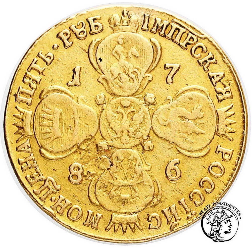 Rosja Katarzyna II 5 Rubli 1786 st.3-