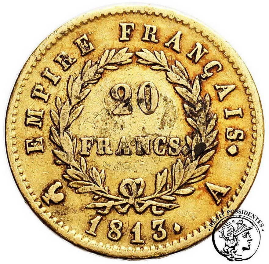 Francja Napoleon Bonaparte 20 Franków 1813 st.3
